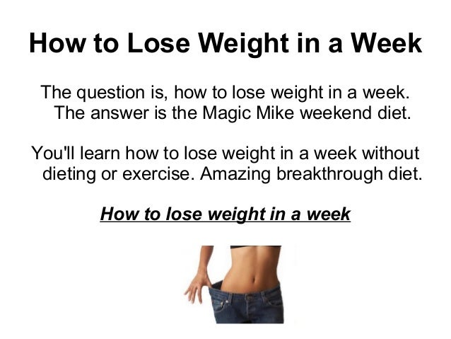 how much weight to lose per week guide