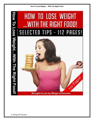 How To Lose Weight … With The Right Food!
© Wings Of Success
 