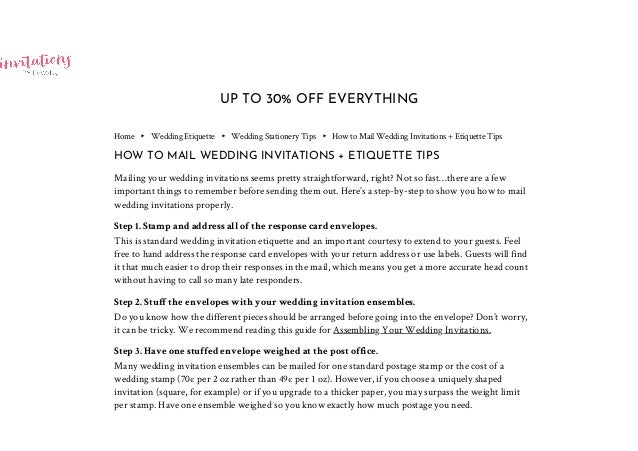 How To Mail Wedding Invitations