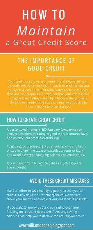 How to Maintain a Great Credit Score