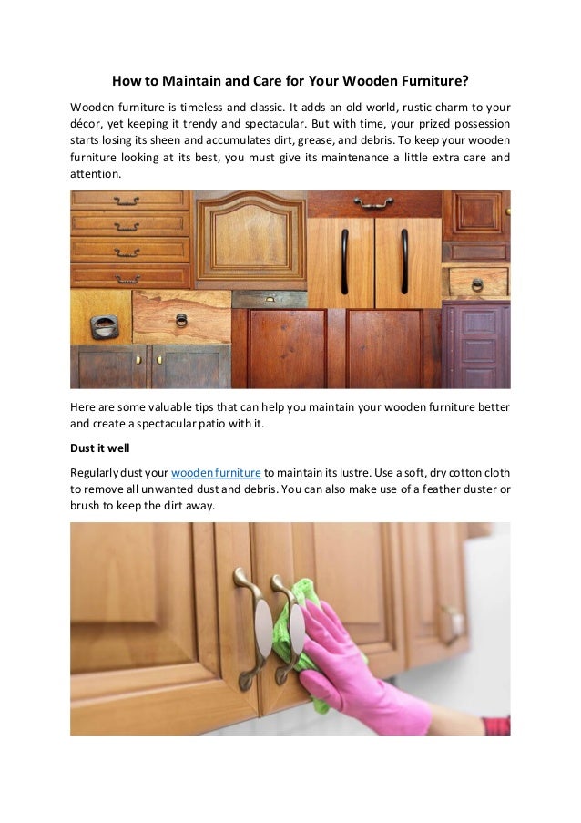 How To Maintain And Care For Your Wooden Furniture