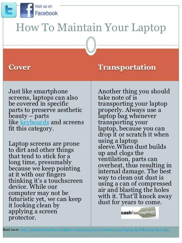 How To Maintain Your Laptop