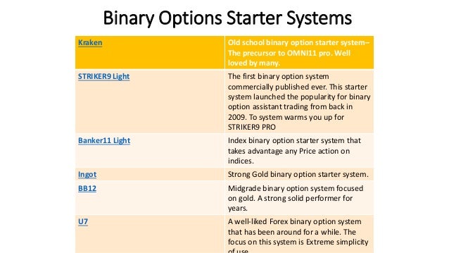 99 binary option trading system striker9 light