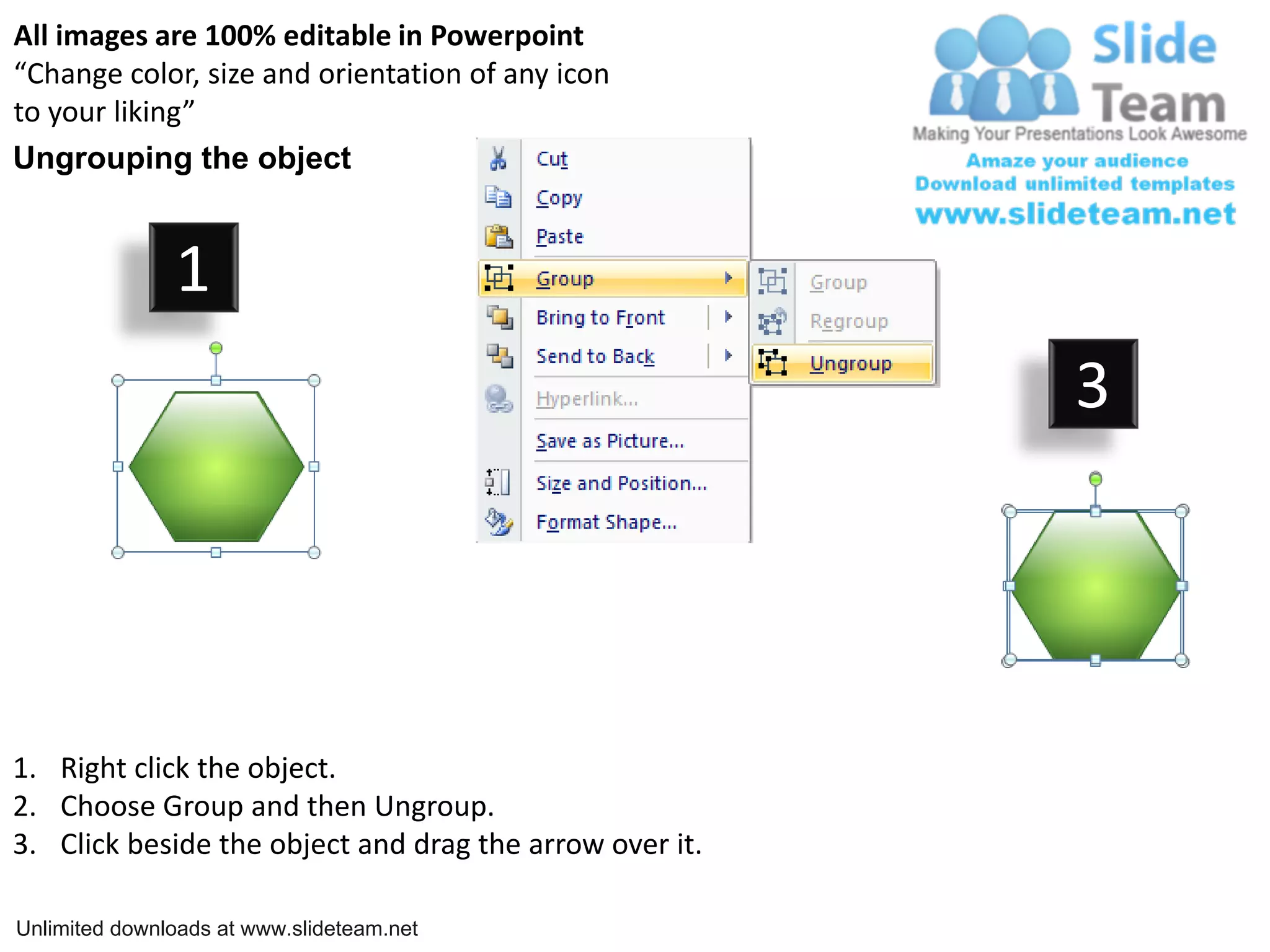How to make 6 stage hexagon innovation process with presentation ...