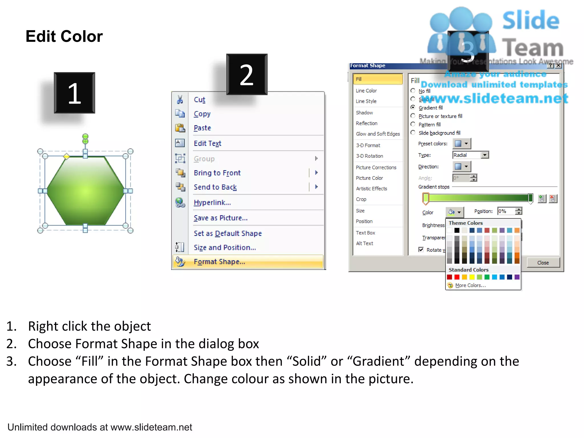 How to make 6 stage hexagon innovation process with presentation ...