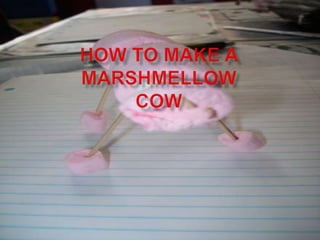 HOW TO MAKE A MARSHMELLOWCOW 