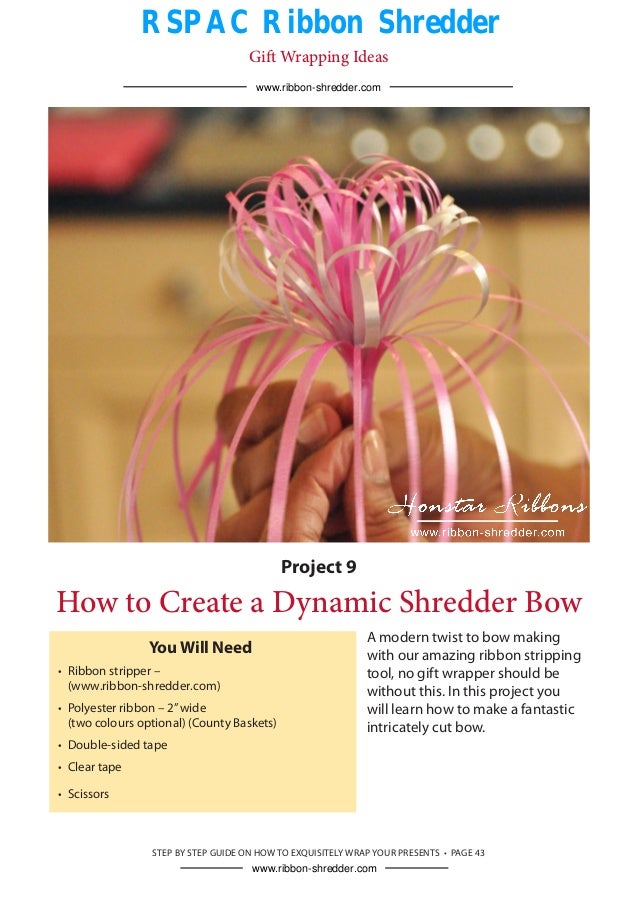 how to makea a shredder ribbon bow with rspac double teeth makea