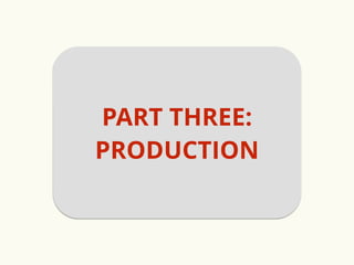 PART THREE: 
PRODUCTION 
 