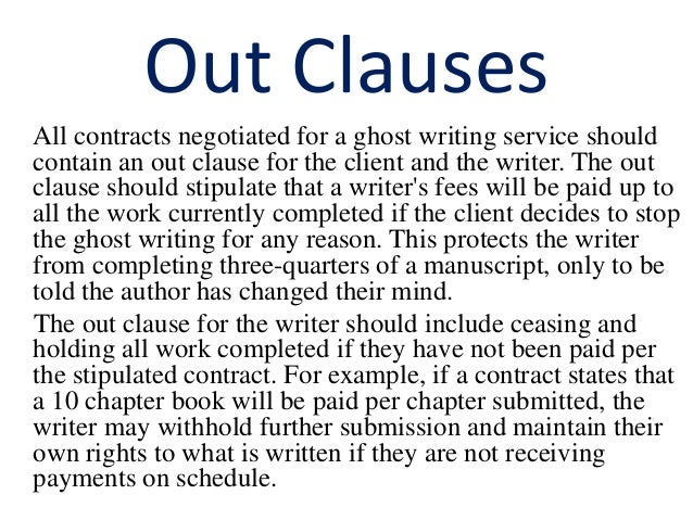 Ghostwriting services fees