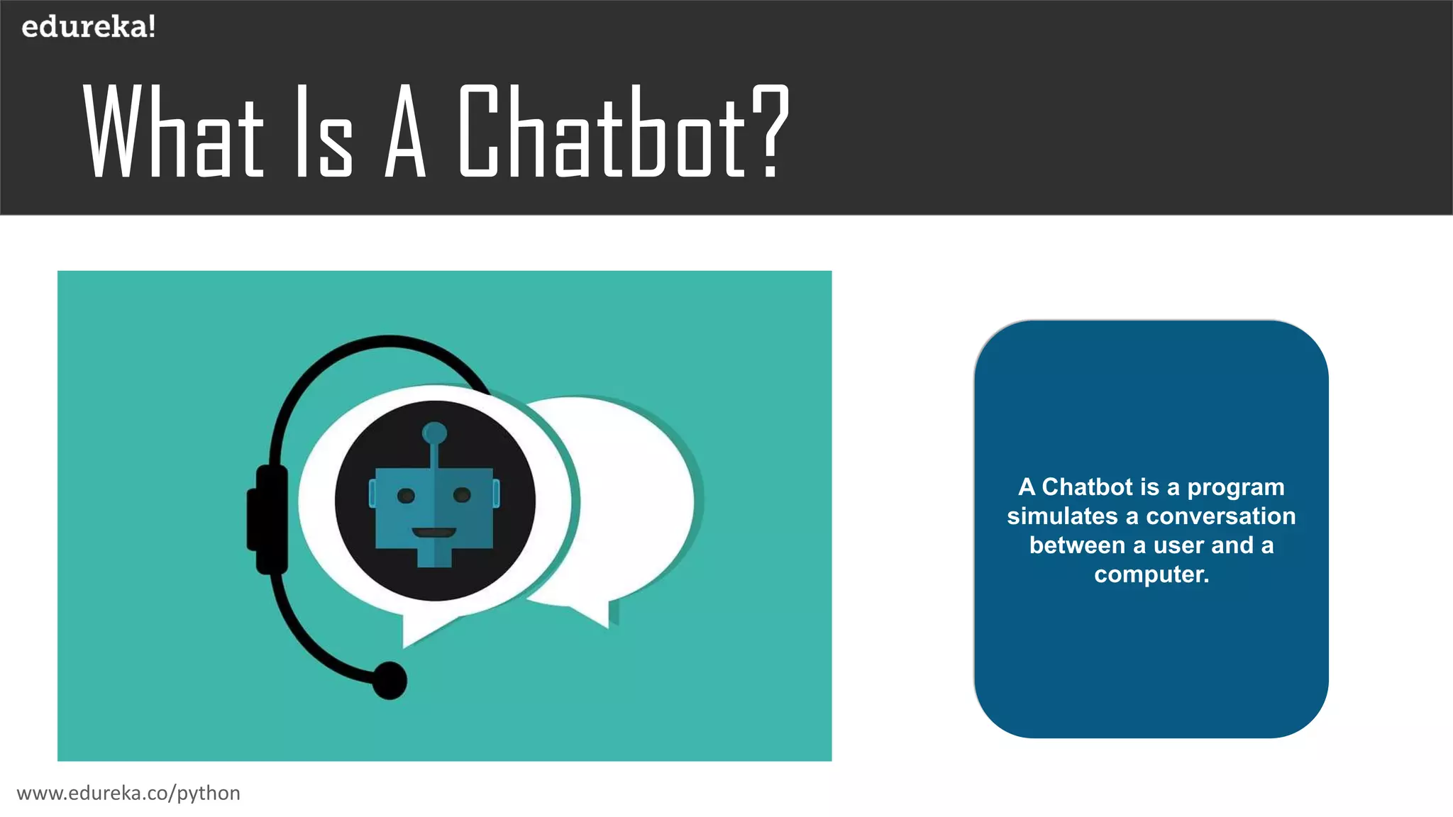 How to Make a Chatbot in Python | Edureka | PPT
