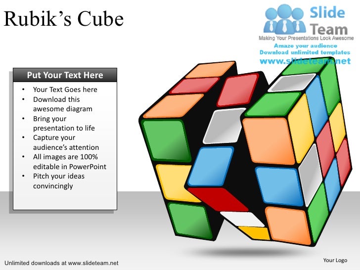 How to make achievement rubik's cube power point slides and ppt diagram