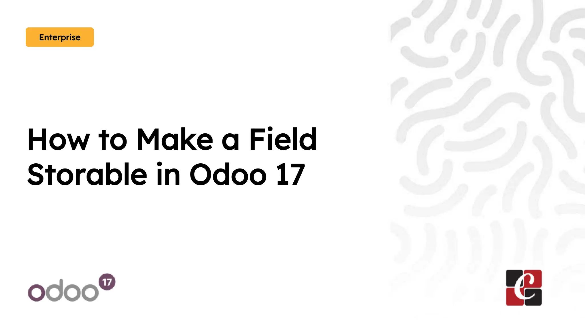 How to Make a Field
Storable in Odoo 17
Enterprise
 