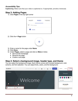 How to Make a Free Website with Google Sites | PDF