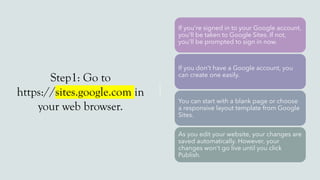 How to Make a Free Website with Google Sites | PDF