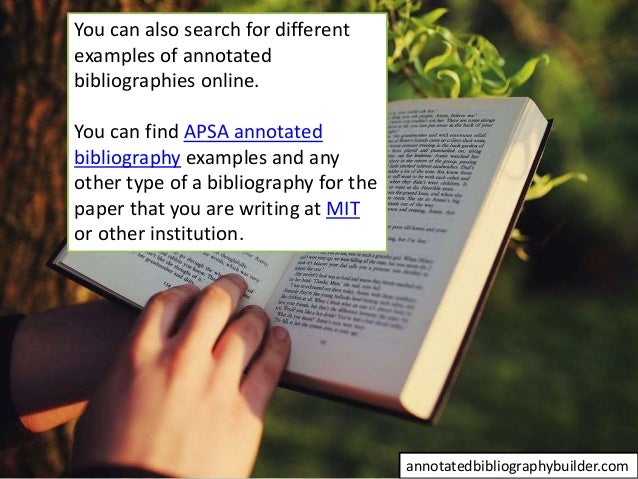 Annotated bibliography for creative writing