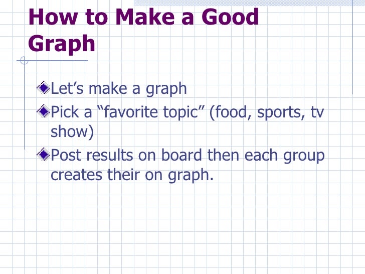 How to make a good graph
