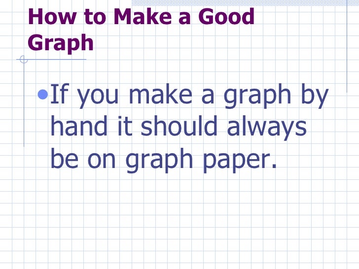 How to make a good graph