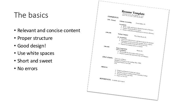how to make a short resumes