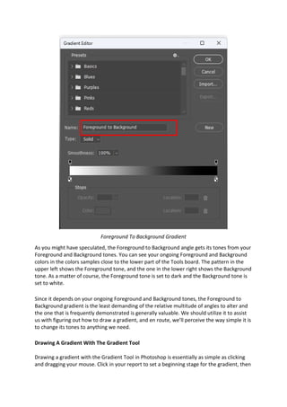 How to Make a Gradient in Photoshop | PDF
