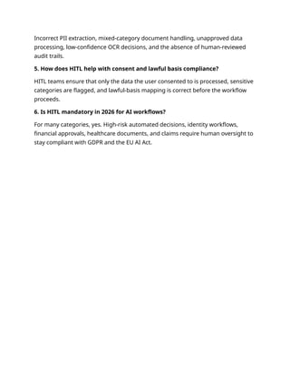 How to Make AI GDPR-Safe in 2026 Using Human in the Loop Controls | DOCX