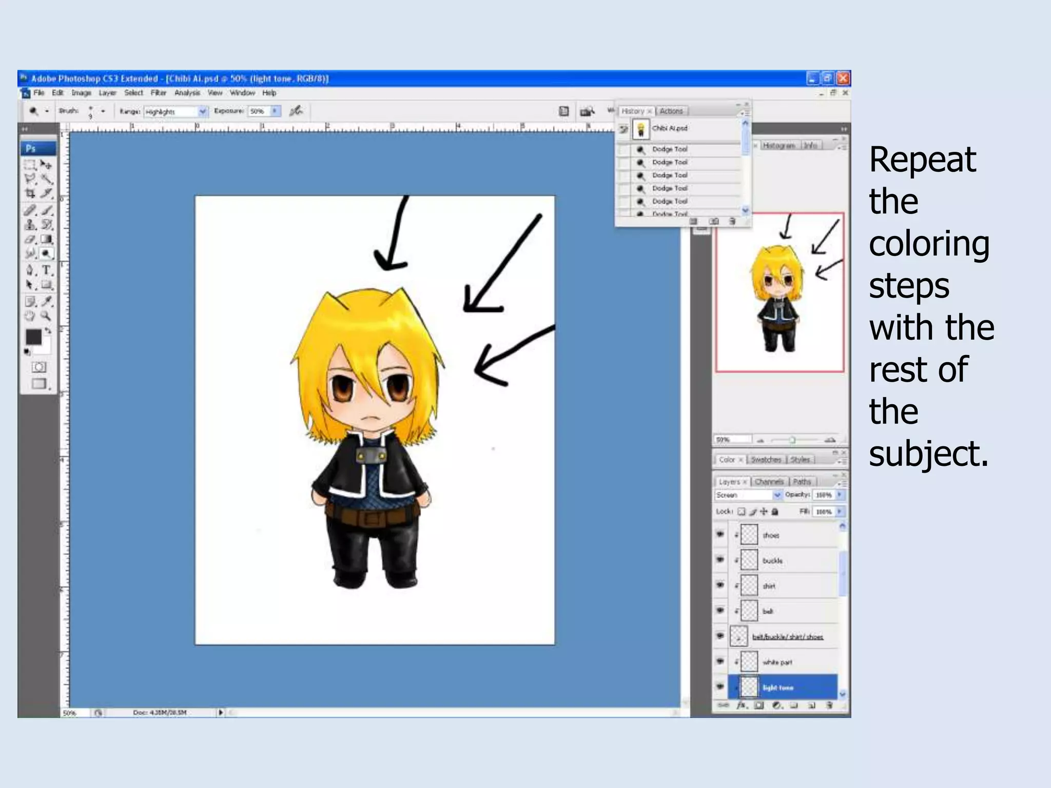 Go back to the layer paletteCreate two new layers.Now fill the selection with black in the first layer. Press the keys: Alt Backspace.