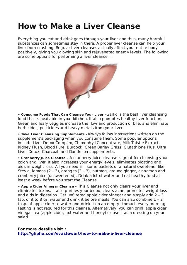 How to make a liver cleanse