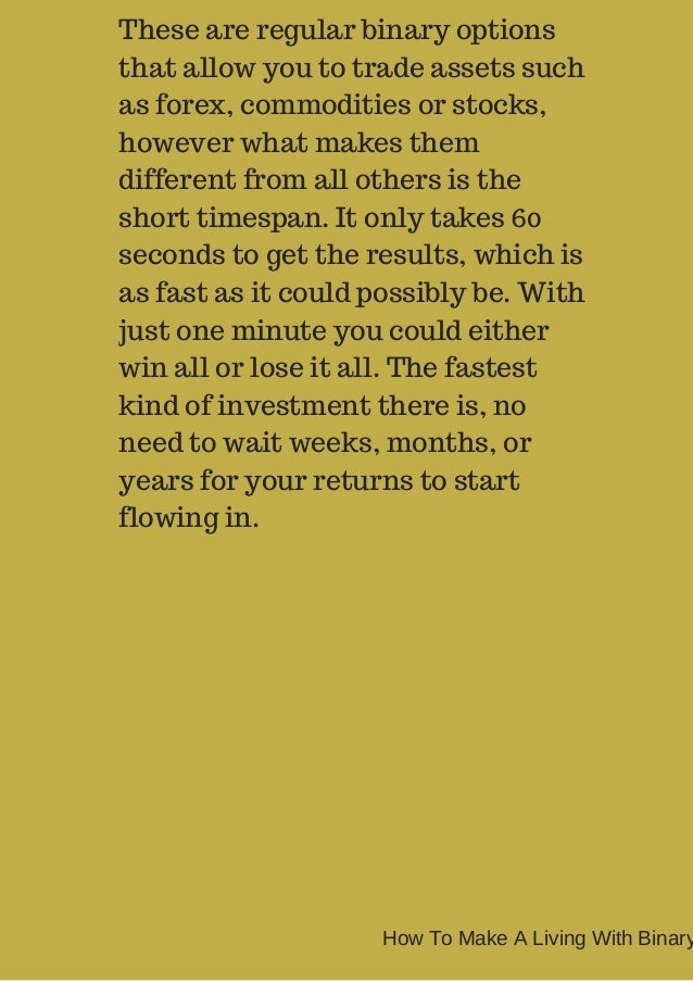 Binary options lifestyle