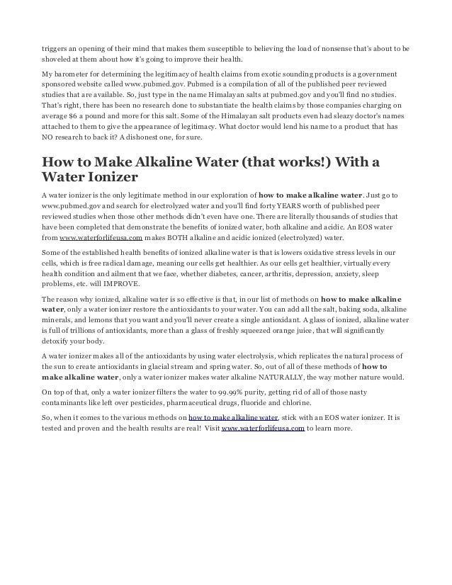 how to make alkaline water