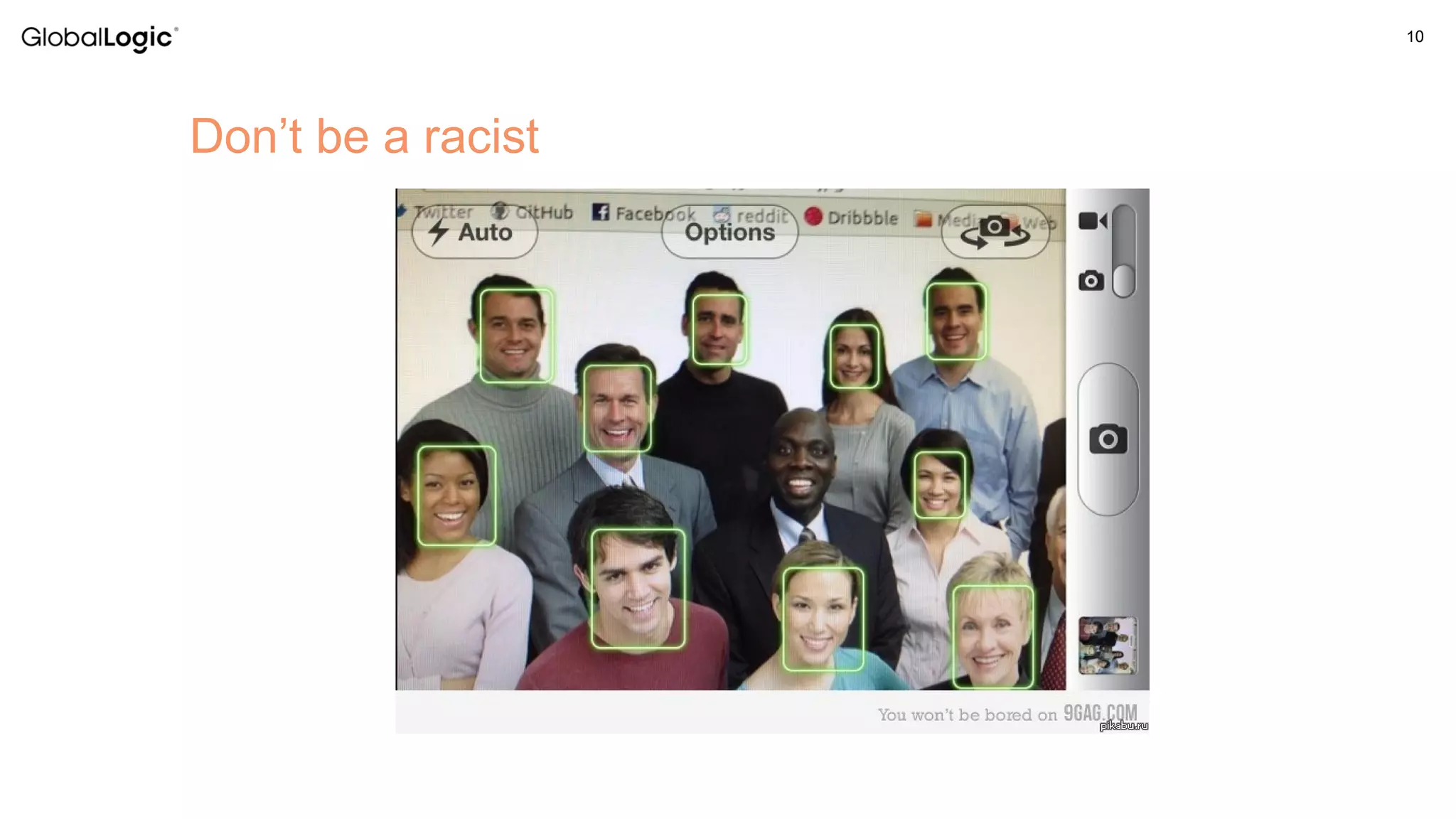 10
Don’t be a racist
 