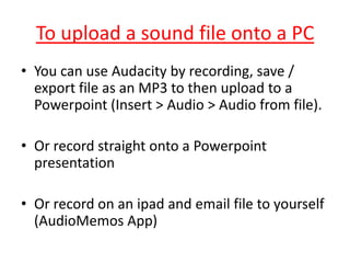 How to make an audio powerpoint presentation | PPTX