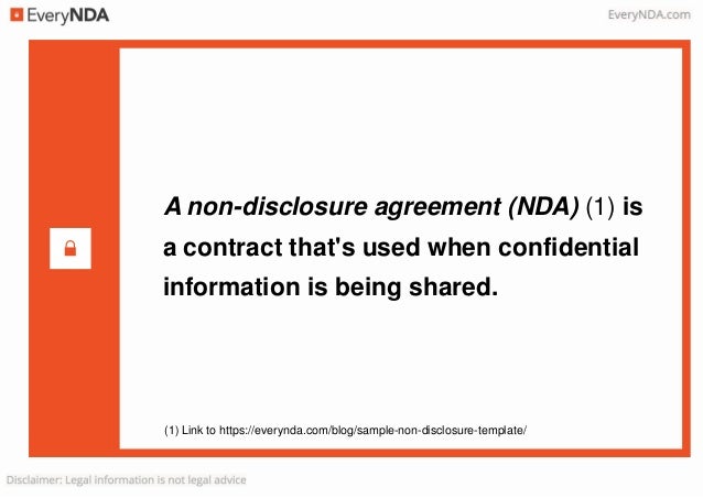 How to Make a Safe NDA