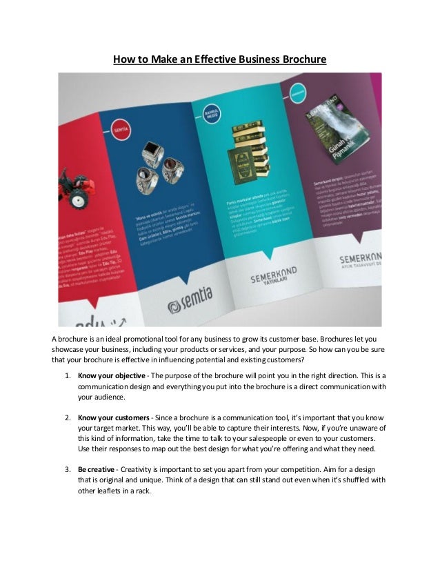 how to make an effective business brochure how to make a business brochure