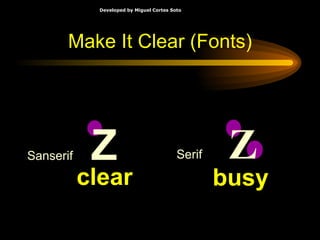 Sanserif Z Serif Z Make It Clear (Fonts) busy clear 