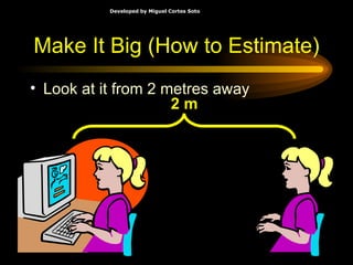 Make It Big (How to Estimate) Look at it from 2 metres away 2 m 