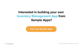 How to Make an Inventory App | No Code App Development | PDF