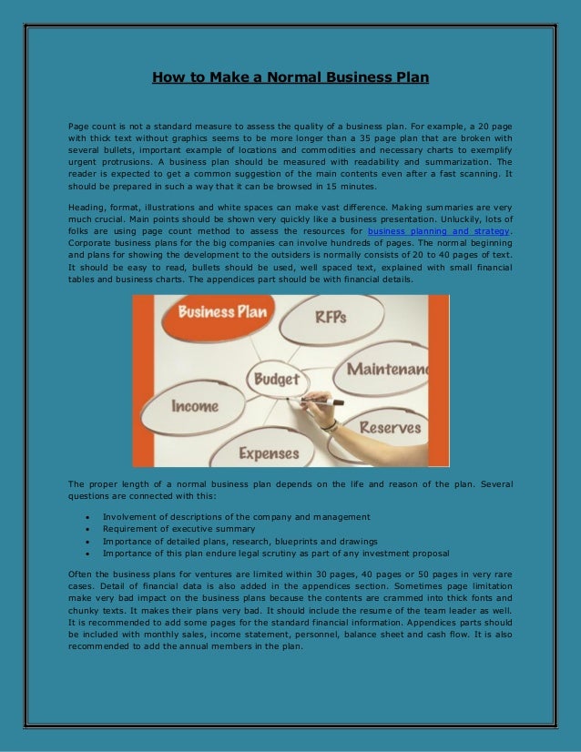 Simple business plan template image