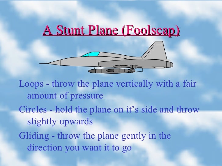 HOW TO MAKE A PAPER PLANE