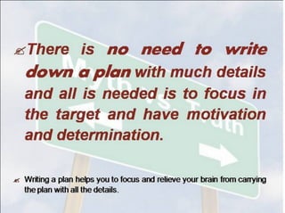 How to make a personal plan that really works: Practical approach