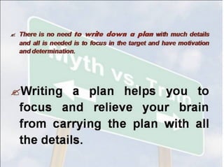 How to make a personal plan that really works: Practical approach