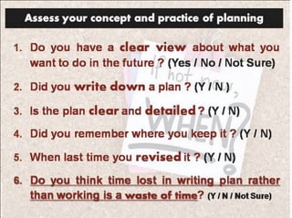 How to make a personal plan that really works: Practical approach