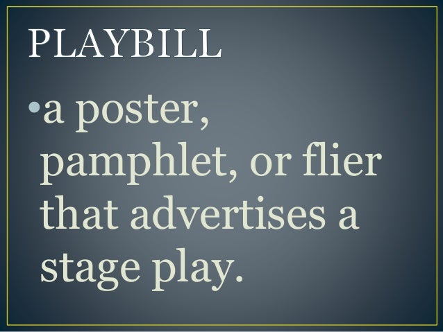 how to make a playbill how to make a play bill