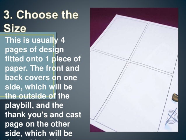How To Make A Playbill