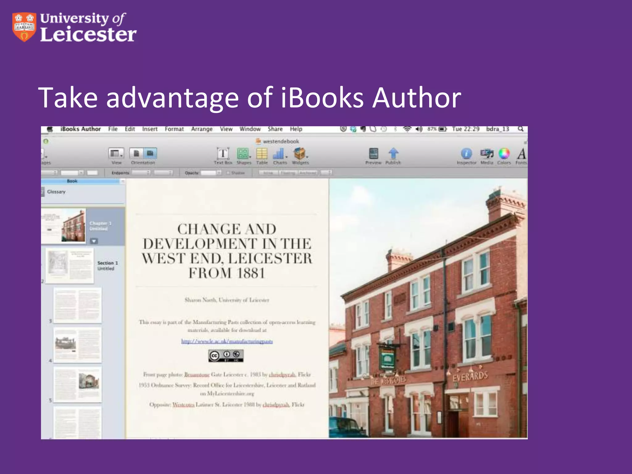 Take advantage of iBooks Author
 