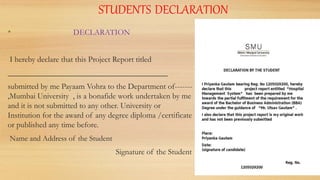 Declaration In|report Writing Example How to make a project report for schools, colleges, universities ...