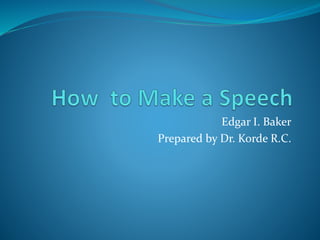 How to make a speech ppt | PPTX