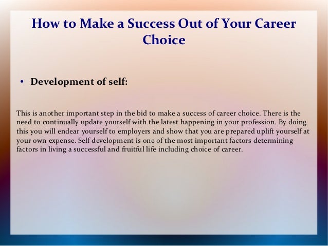 why is understanding yourself important in your career development