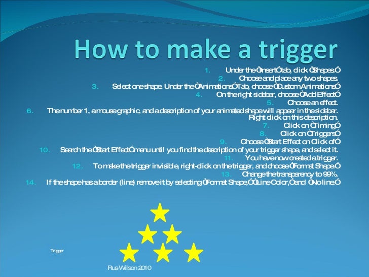 How To Make A Trigger