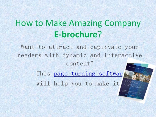 how to create an e brochure