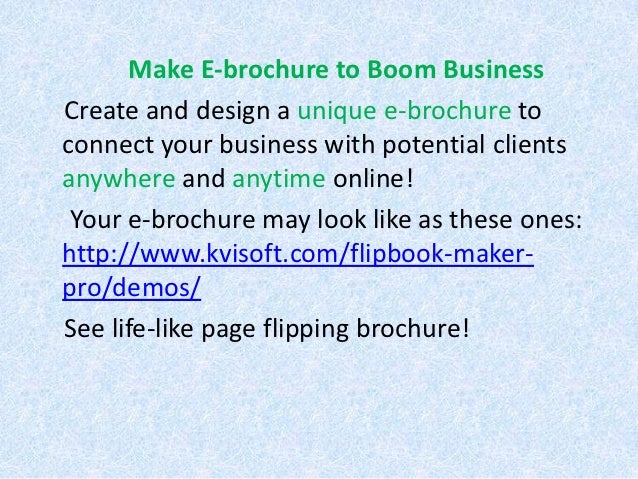 how to make a brochure online