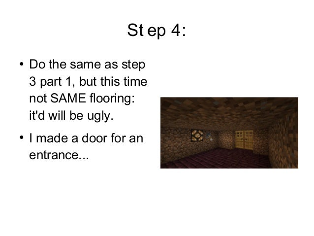 How To Make A Underground House In Minecraft